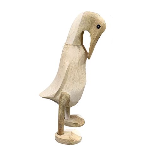 25cm Plain Wooden Duck Statue - 007PLAIN25