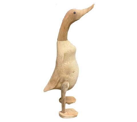 35cm Plain Wooden Duck Statue - 007PLAIN35