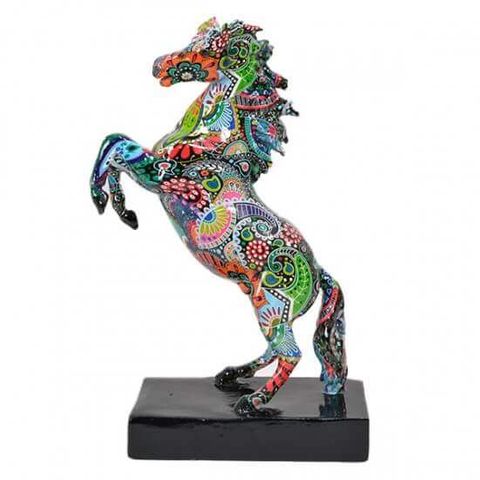 Colourful Resin Horse Statue - PR928M