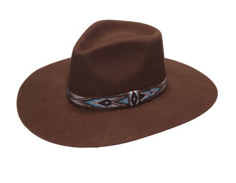 Women's Pinch Front Wool Felt Cowboy Hat - T7810002
