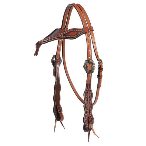 Iowa Knotted Brow Headstall - FOR20-0133