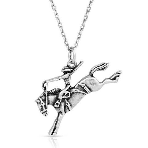 Saddle Bronc Rider Pendant Necklace - NC5658