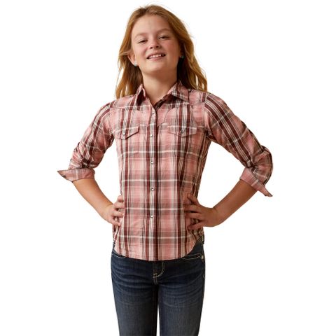 Girl's Saguaro L/S Western Shirt - 10044973