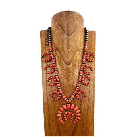 Squash Blossom Necklace - NKS221015-03OR