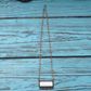 Western Rectangle Stone Pendant - NKY220530-07CPWT