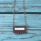 Western Rectangle Stone Pendant - NKY220530-07CPWT