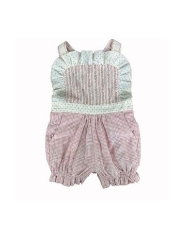 "London Pink" Infant Frilly Dungarees - LONDONBIB