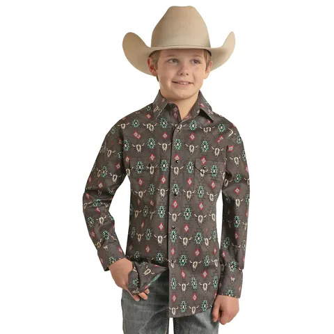 Boy's Dale Brisby L/S Western Shirt - BBN2S02512