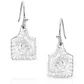 Chiseled Cow Tag Earrings - ER5398