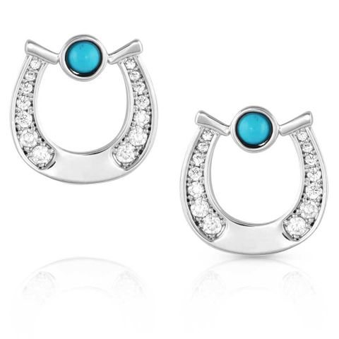 Destined Luck Turquoise Crystal Earrings - ER5508