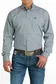 Men's Solid Grey L/S Western Shirt - MTW1105648