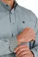 Men's Solid Grey L/S Western Shirt - MTW1105648