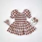 Baby Girl's Daisy Dress Bronze Check - LH23SSCBG05