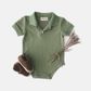 Baby Boy's Polo Romper Green - LH24SLABB02