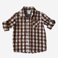 Boy's Dress Shirt Large Bronze Check - LH24SFSB07