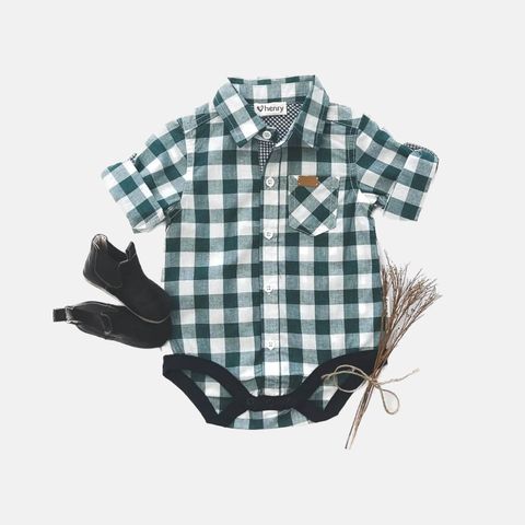 Baby Boy's Dress Shirt Romper - LH24SLABB08