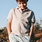 Boy's Polo Shirt Dusty Beige - LH24SACB02