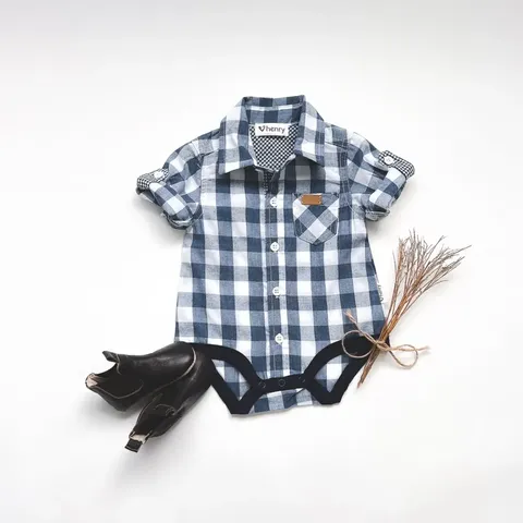 Baby Boy's Dress Shirt Romper - LH24SFSBB10