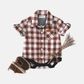 Baby Boy's Dress Shirt Romper - LH24SFSBB08