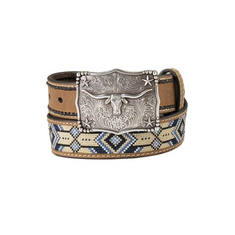 Boy's Southwestern Inlay Western Belt - D120003002