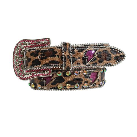 Girl's Lightning Leopard Western Belt - D130002697