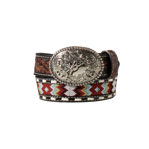 Boy's Embroidered Inlay Western Belt - N4441702