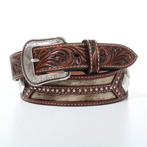 3D Men's Calf Hair Western Belt - D100013602