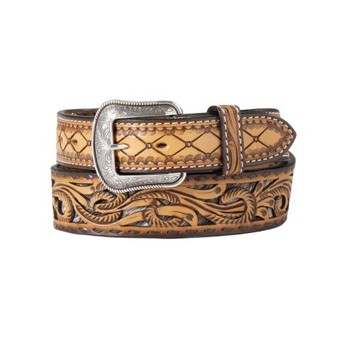 3D Men's Sunburst Calf Hair Western Belt - D100016302