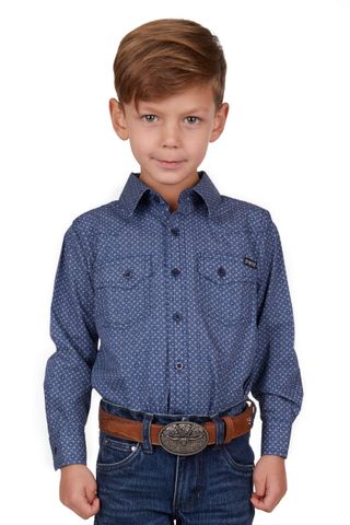 Boy's Melville L/S Western Shirt - P4W3100822