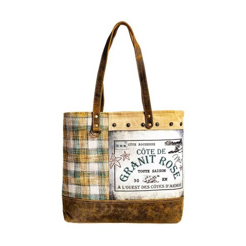 Women's Plaid Granit Tote Bag - S-8923