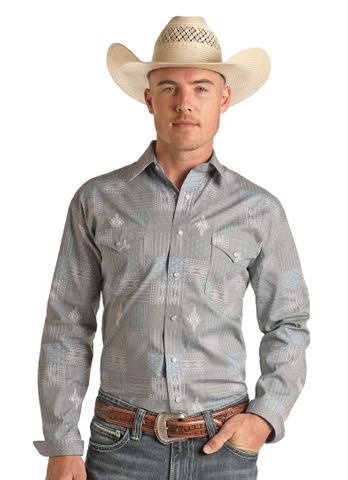Men's Regular Fit L/S Western Shirt - RSMSOSR0P3