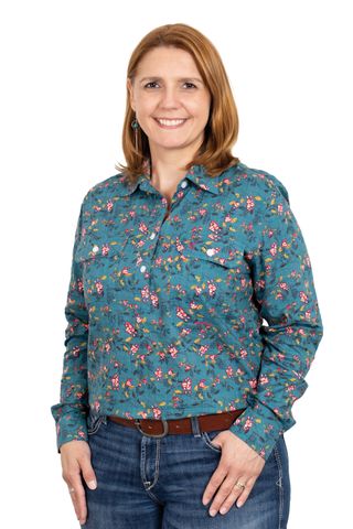 Women's Georgie Half Button L/S Shirt - WWLS2328