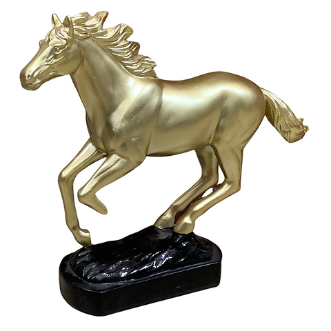 Gold Cantering Horse Statue - NSINCA