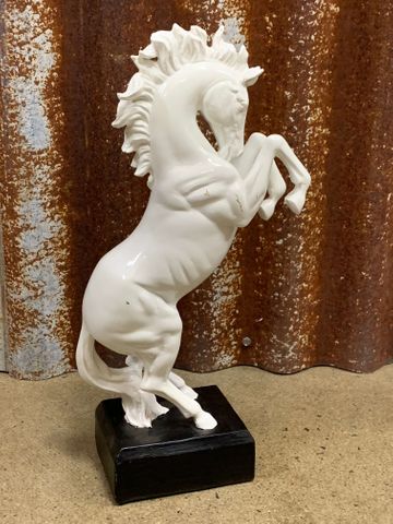 White Resin Prancing Horse - NSMYPH