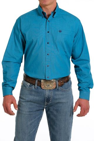 Cinch Men's Solid Long Sleeve Button-Down Western Shirt