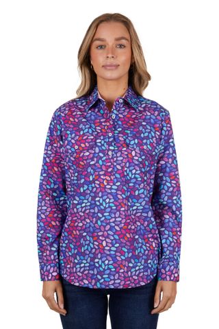 Women's June 1/2 Placket L/S Shirt - H4S2101049