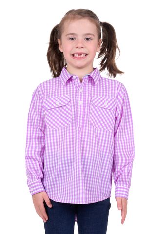 Girl's Ayla 1/2 Placket L/S Shirt - H4S7101058