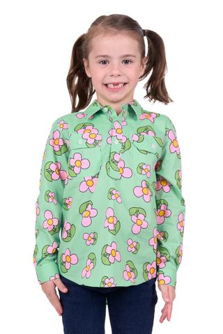 Girl's Candy 1/2 Placket L/S Shirt - H4S7101056