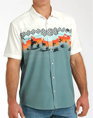 Men's Horse Rider Camp S/S Shirt - MTW1402004