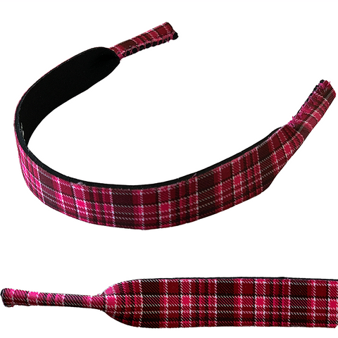 Pink Plaid Sunglasses Strap - PINKPLAID