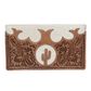 Women's Cowhide Tooling Slim Wallet - AW31BRN