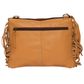 Women's Cowhide Clutch Bag with Fringe - AB76TAN