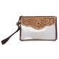 Women's Clear Plastic Tooled Clutch - PTC41BRN