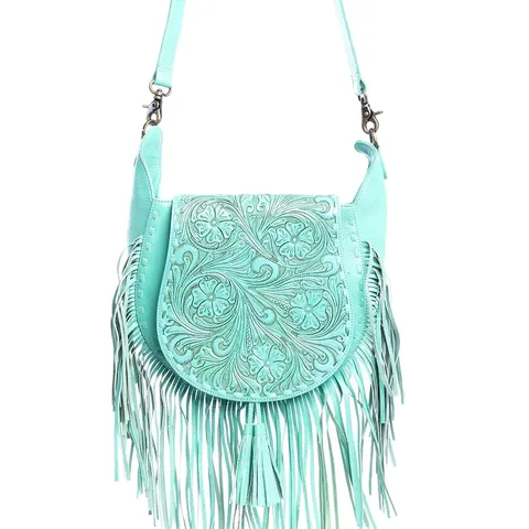 Women's Moonwood Hand Tooled Bag - S-10763