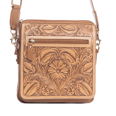 Women's Breeze Wind Hand Tooled Bag - S-9769