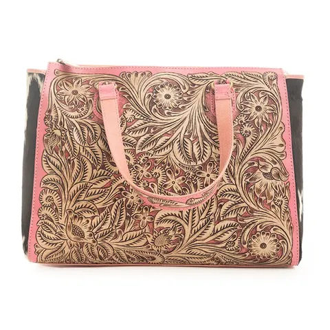 Women's Pony Falls Hand Tooled Bag - S-9774