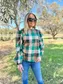 Women's Brooke Check L/S Blouse - BROOKEGRN