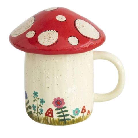 Mushroom Mug with Lid Grow Own Way - MUG000072