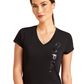 Women's Vertical Logo V-Neck T-Shirt - 10048602