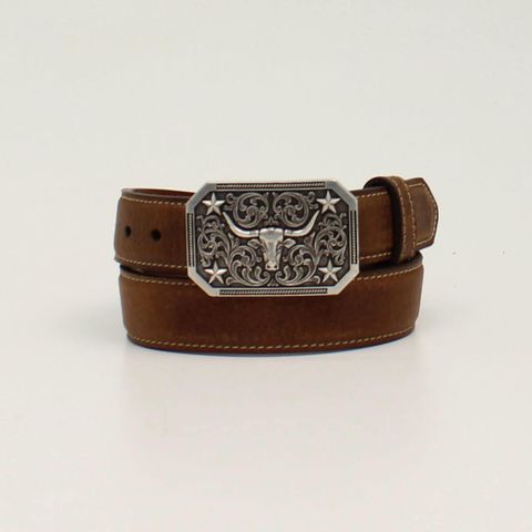 Boy's Longhorn Buckle Western Belt - D120001202